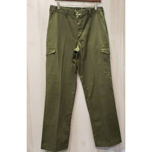 Vintage Boy Scouts Olive Green Uniform Cargo Pants W/ Belt Loops Sz 34 fit 32x32
